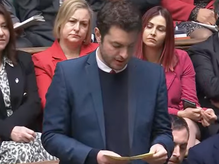 Jack Abbott speaking at PMQs about the importance of the Northern Bypass project in Ipswich
